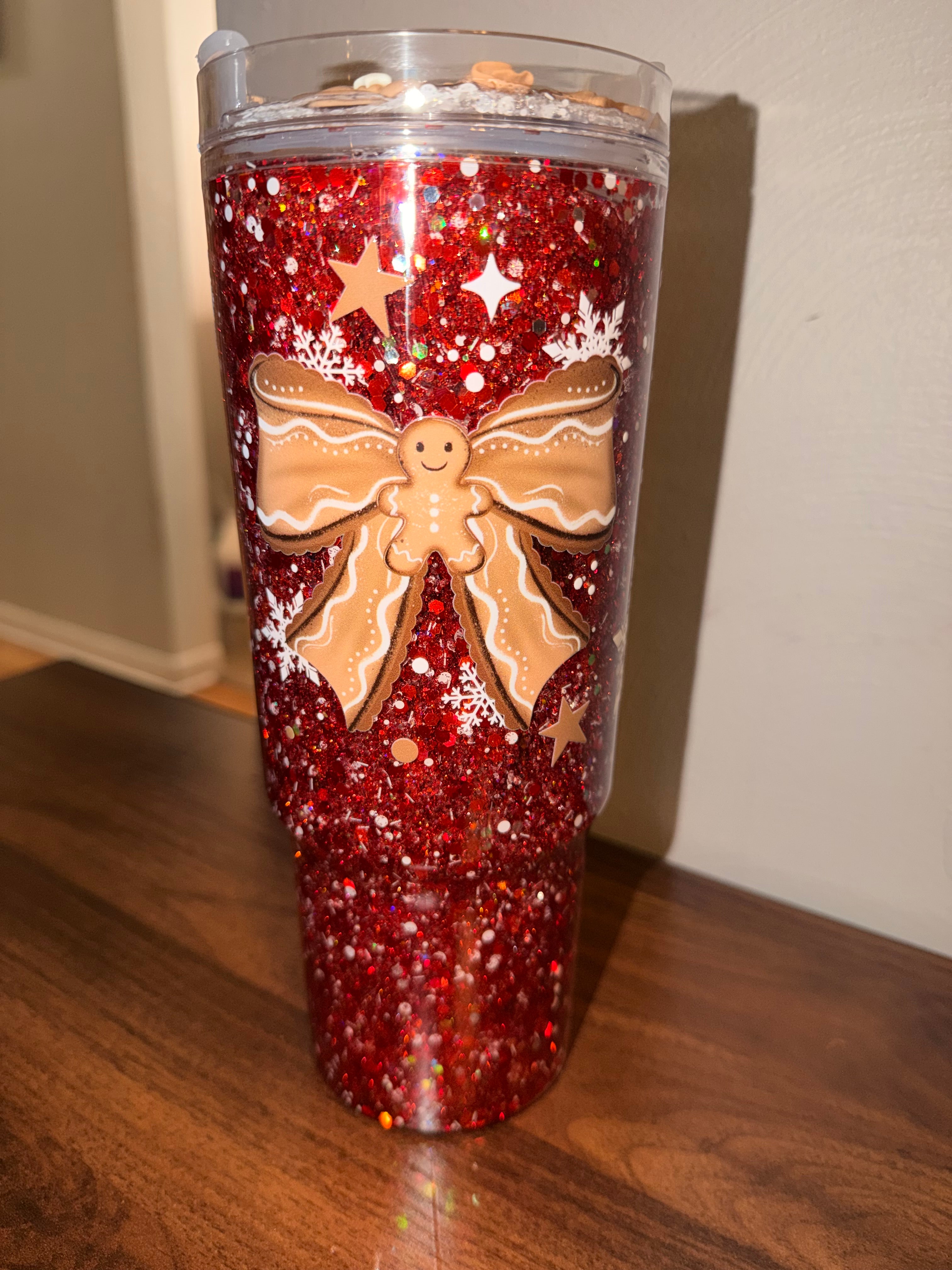 Custom Snowglobe 40 oz Tumbler – Glitter Tumbler | Personalized Cup for Gifts & Everyday Use