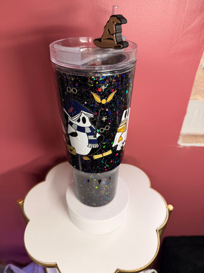 Custom Snowglobe 40 oz Tumbler – Glitter Tumbler | Personalized Cup for Gifts & Everyday Use
