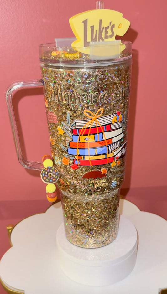 Custom Snowglobe 40 oz Tumbler – Glitter Tumbler | Personalized Cup for Gifts & Everyday Use