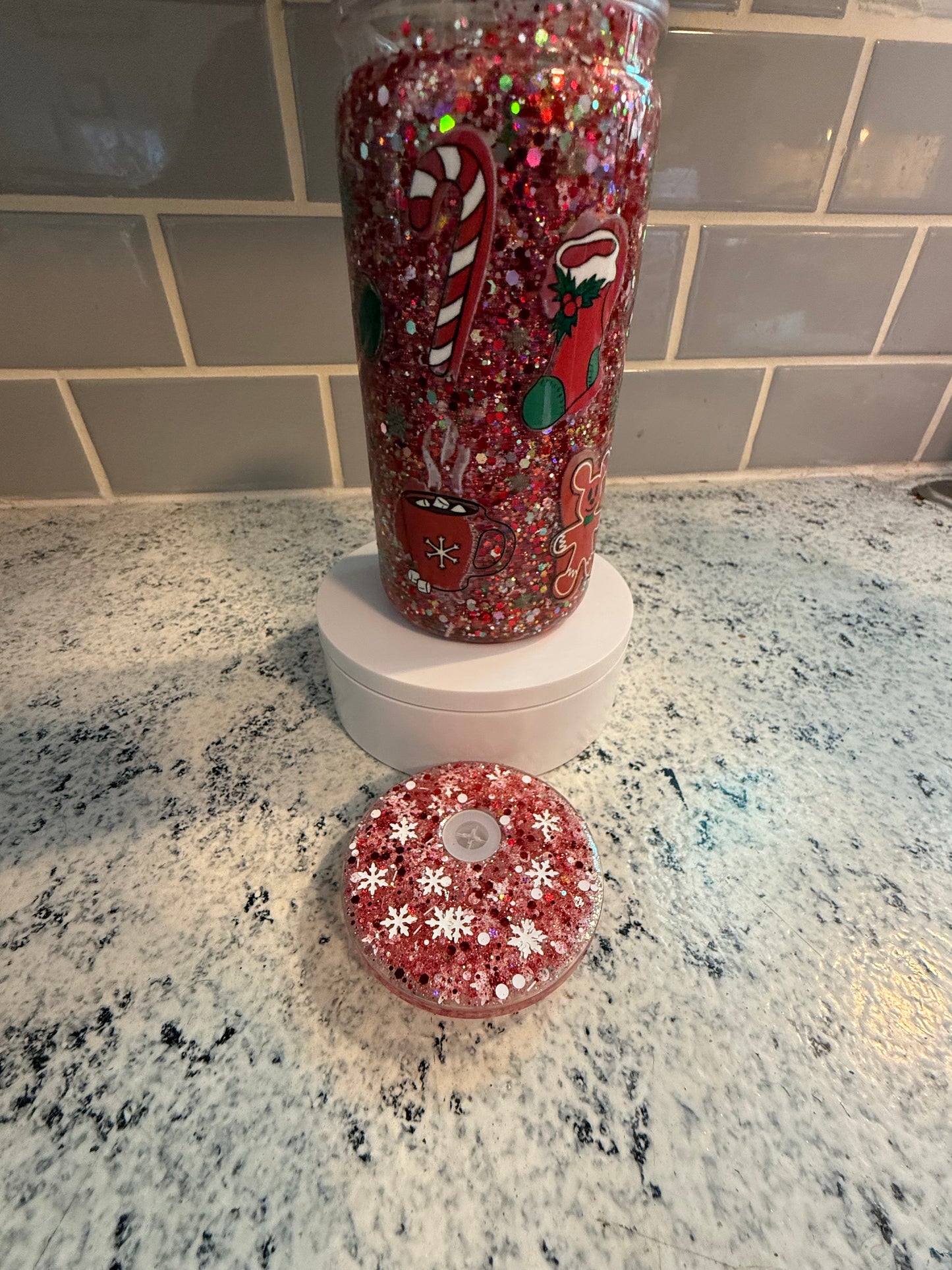 Custom Snowglobe 16oz Tumbler – Glitter Tumbler | Personalized Cup for Gifts & Everyday Use