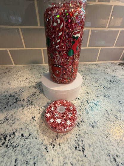 Custom Snowglobe 16oz Tumbler – Glitter Tumbler | Personalized Cup for Gifts & Everyday Use