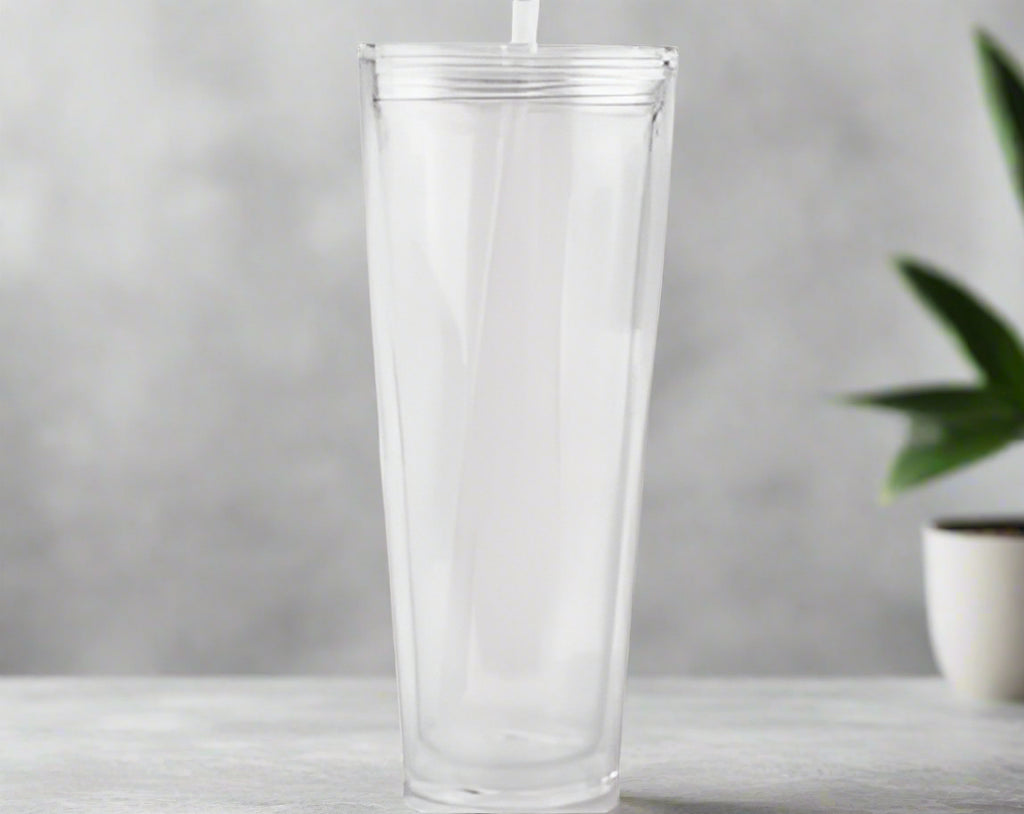 Custom 24oz Snowglobe Tumbler – Personalized Glitter Cup with Straw | Iced Coffee Tumbler