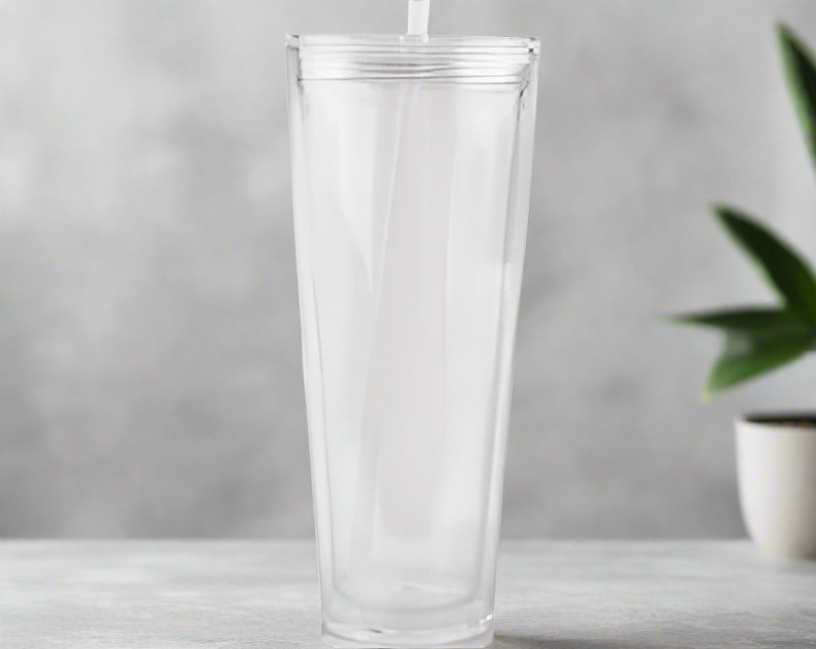 Custom 24oz Snowglobe Tumbler – Personalized Glitter Cup with Straw | Iced Coffee Tumbler