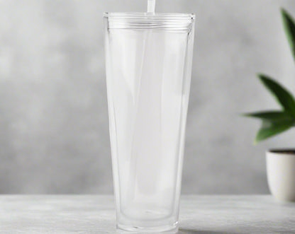 Custom 24oz Snowglobe Tumbler – Personalized Glitter Cup with Straw | Iced Coffee Tumbler